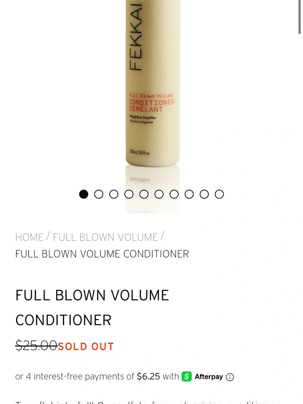 FEKKAI Shea Butter Shampoo and Full Blown Volume Conditioner Set